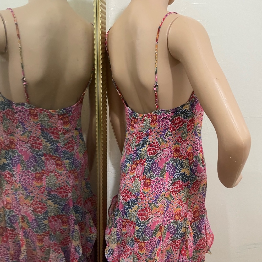 12th Tribe Pink Floral Ruffle Maxi Dress - Picture 15 of 16
